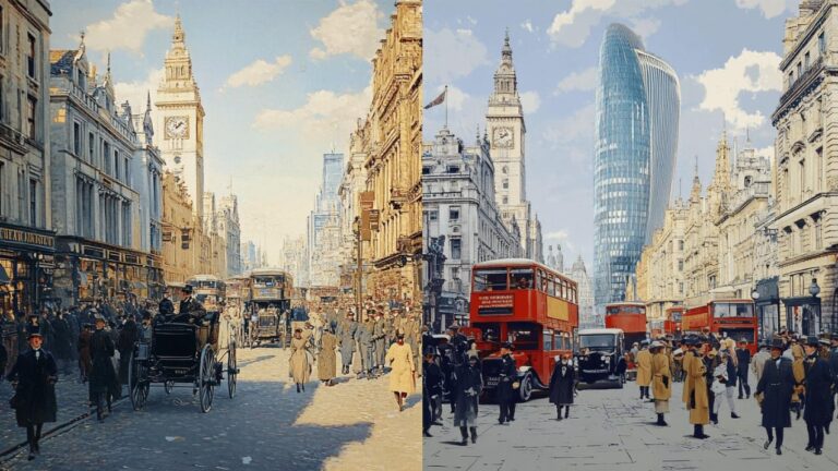 Sur les rives de la Tamise : Video Londres en 1927 vs 2013, l’incroyable transformation